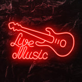 " Live Music" LED Neonschild - NEONEVERGLOW
