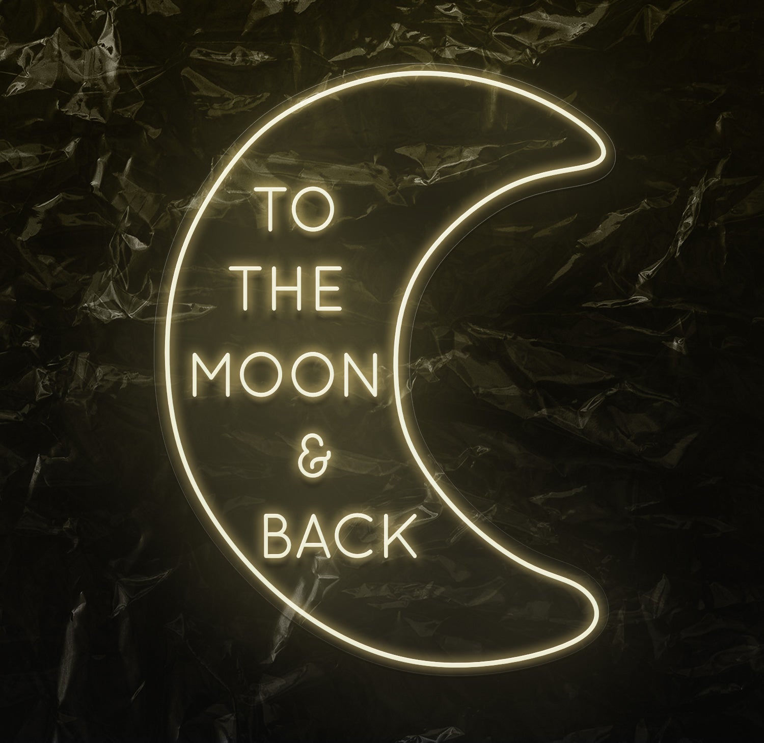 " To The Moon & Back" LED Neonschild - NEONEVERGLOW