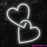 " Herz Together" LED Neonschild - NEONEVERGLOW