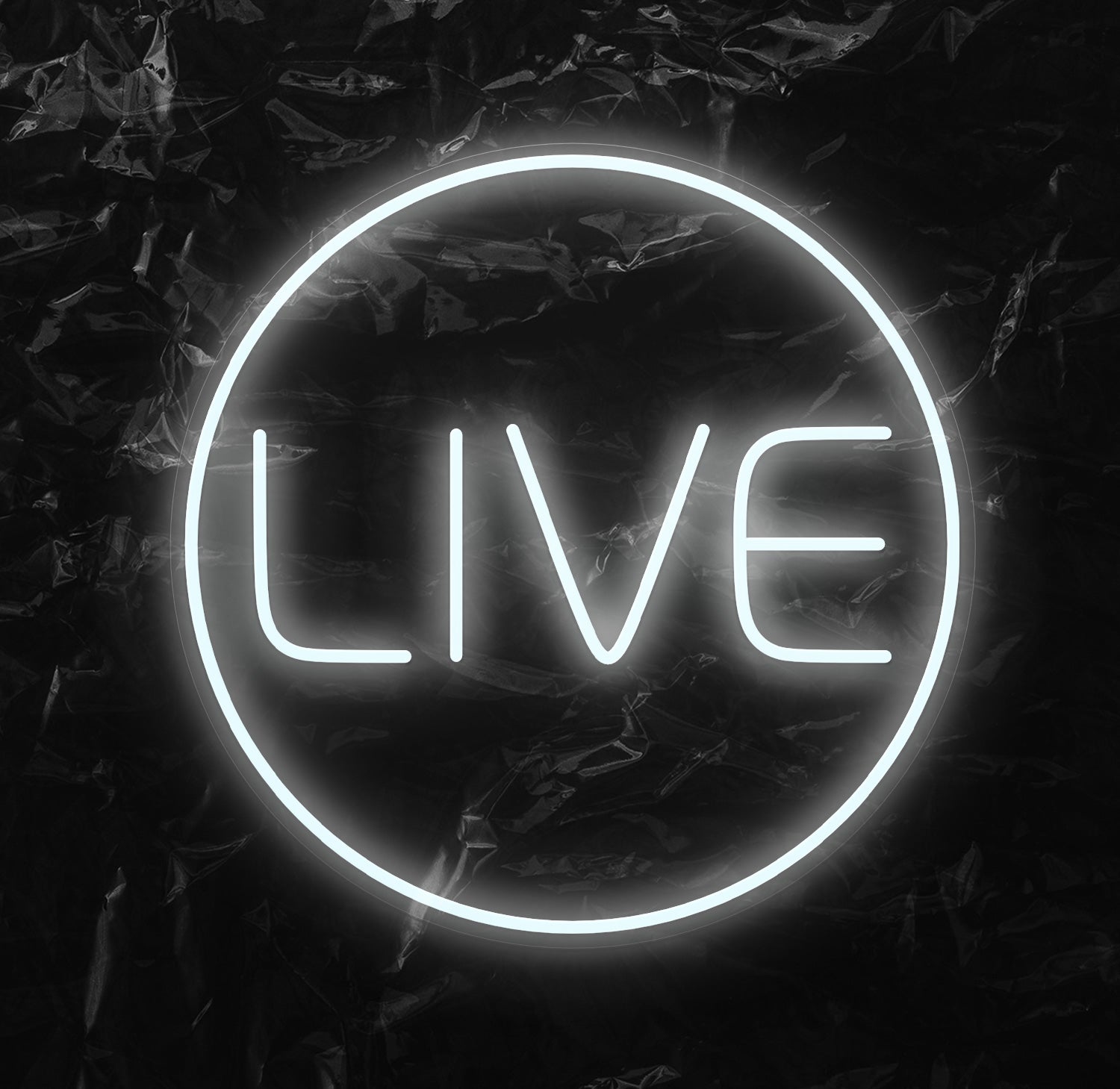 " Live " LED Neonschild - NEONEVERGLOW