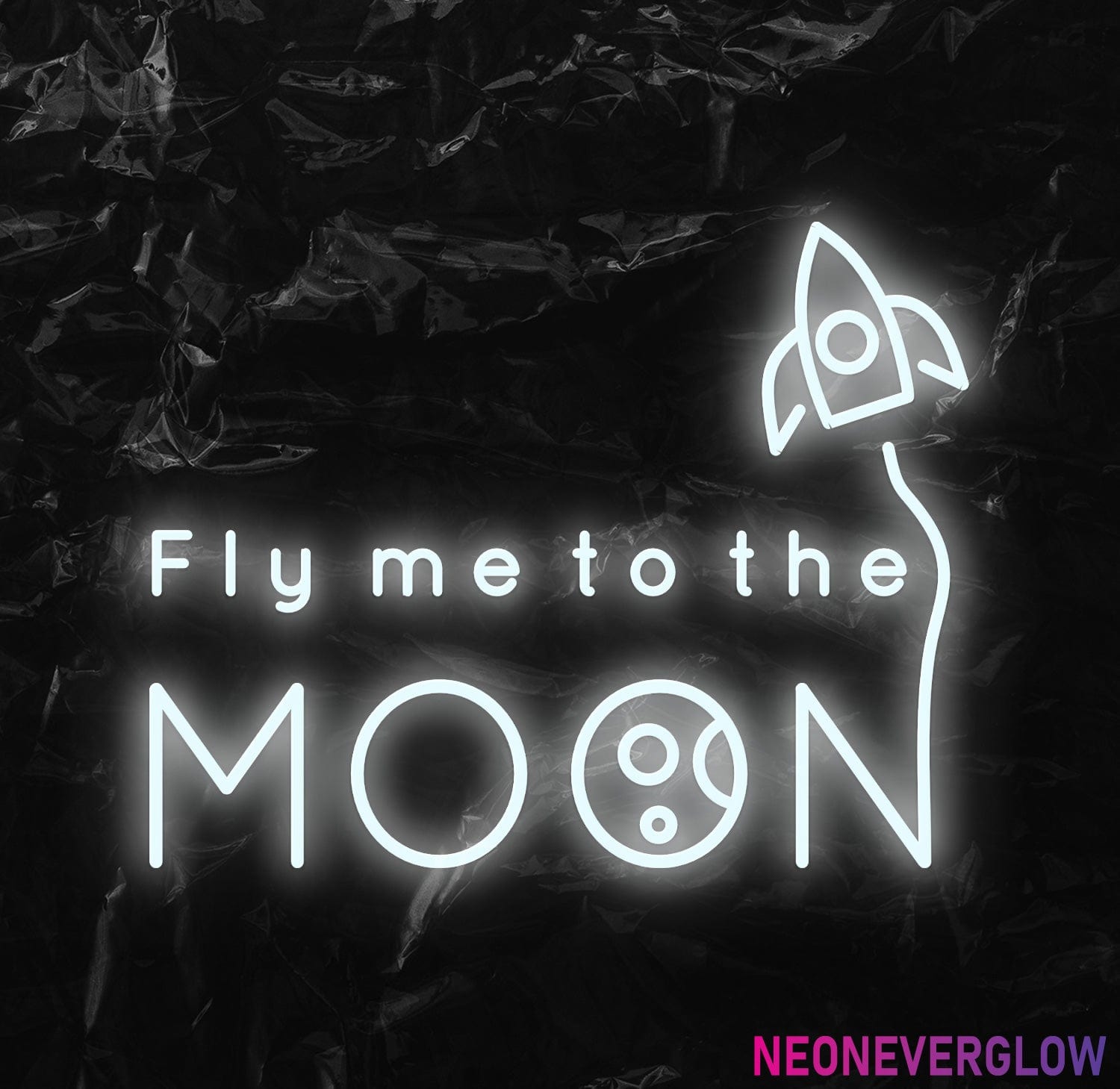 " Fly me to the moon" LED Neonschild - NEONEVERGLOW