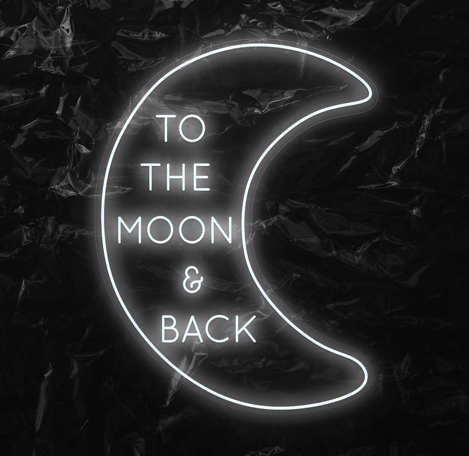" To The Moon & Back" LED Neonschild - NEONEVERGLOW