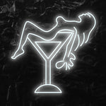 " Sektglas Wine " LED Neonschild - NEONEVERGLOW