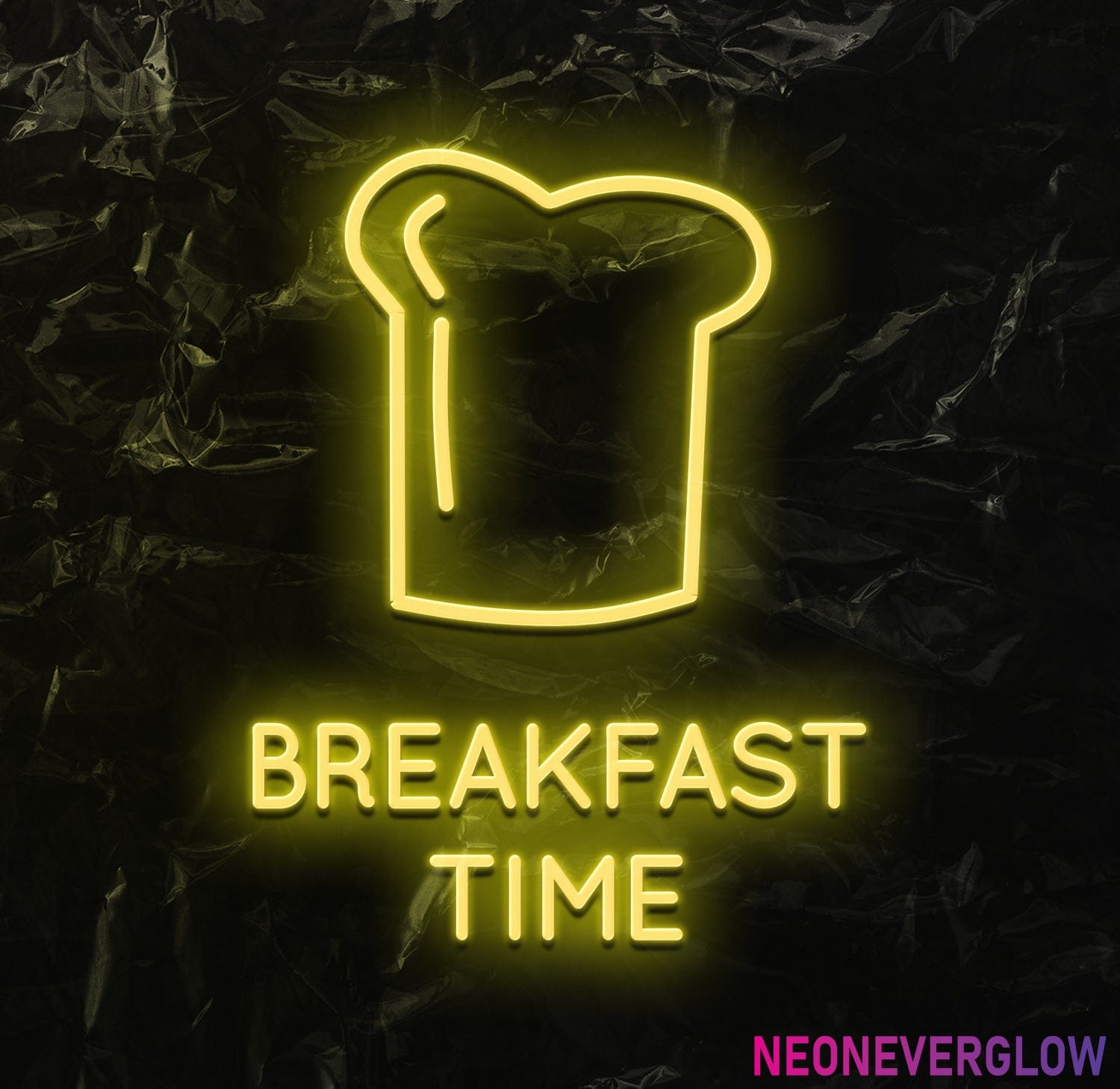 " Breakfast Time" LED Neonschild - NEONEVERGLOW