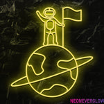 " Welt Ziel" LED Neonschild - NEONEVERGLOW