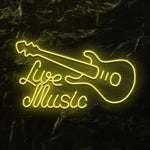 " Live Music" LED Neonschild - NEONEVERGLOW