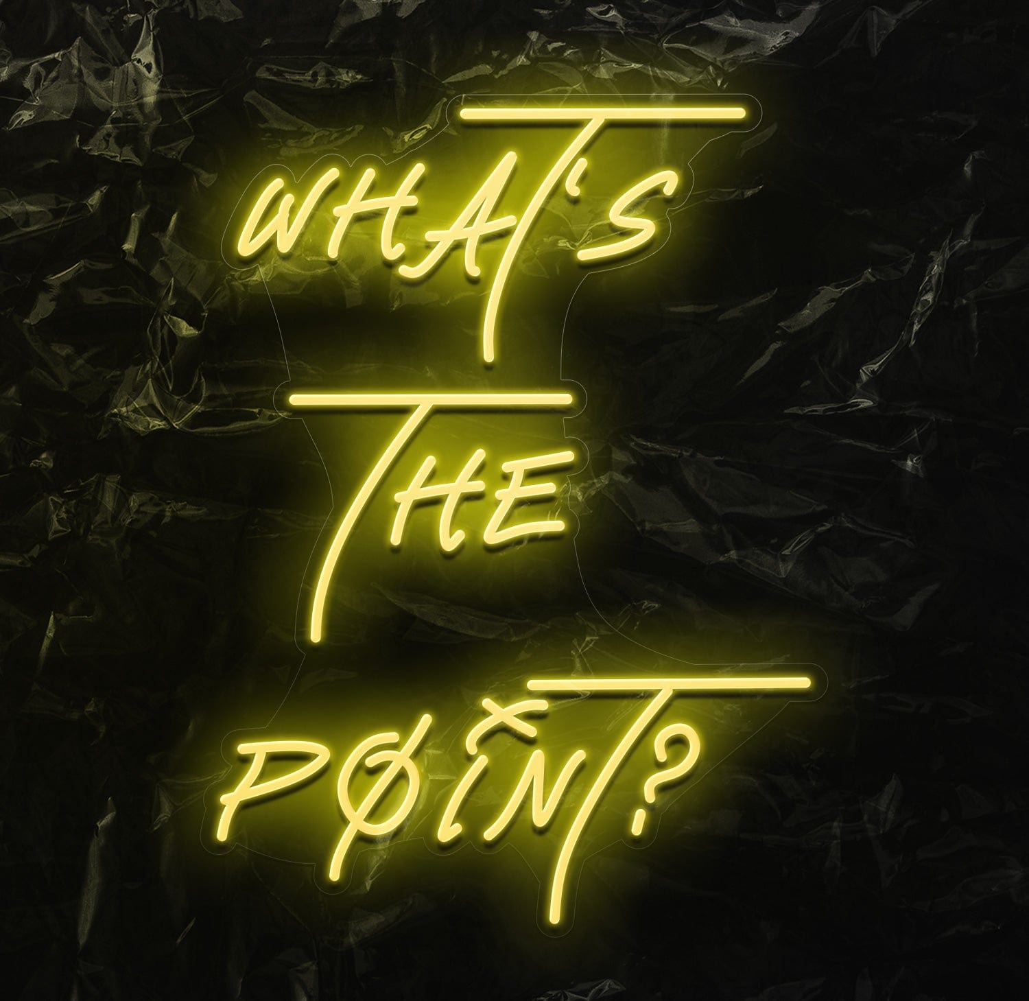 " Whats The Point ? - LED Neonschild - NEONEVERGLOW