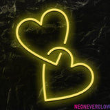 " Herz Together" LED Neonschild - NEONEVERGLOW