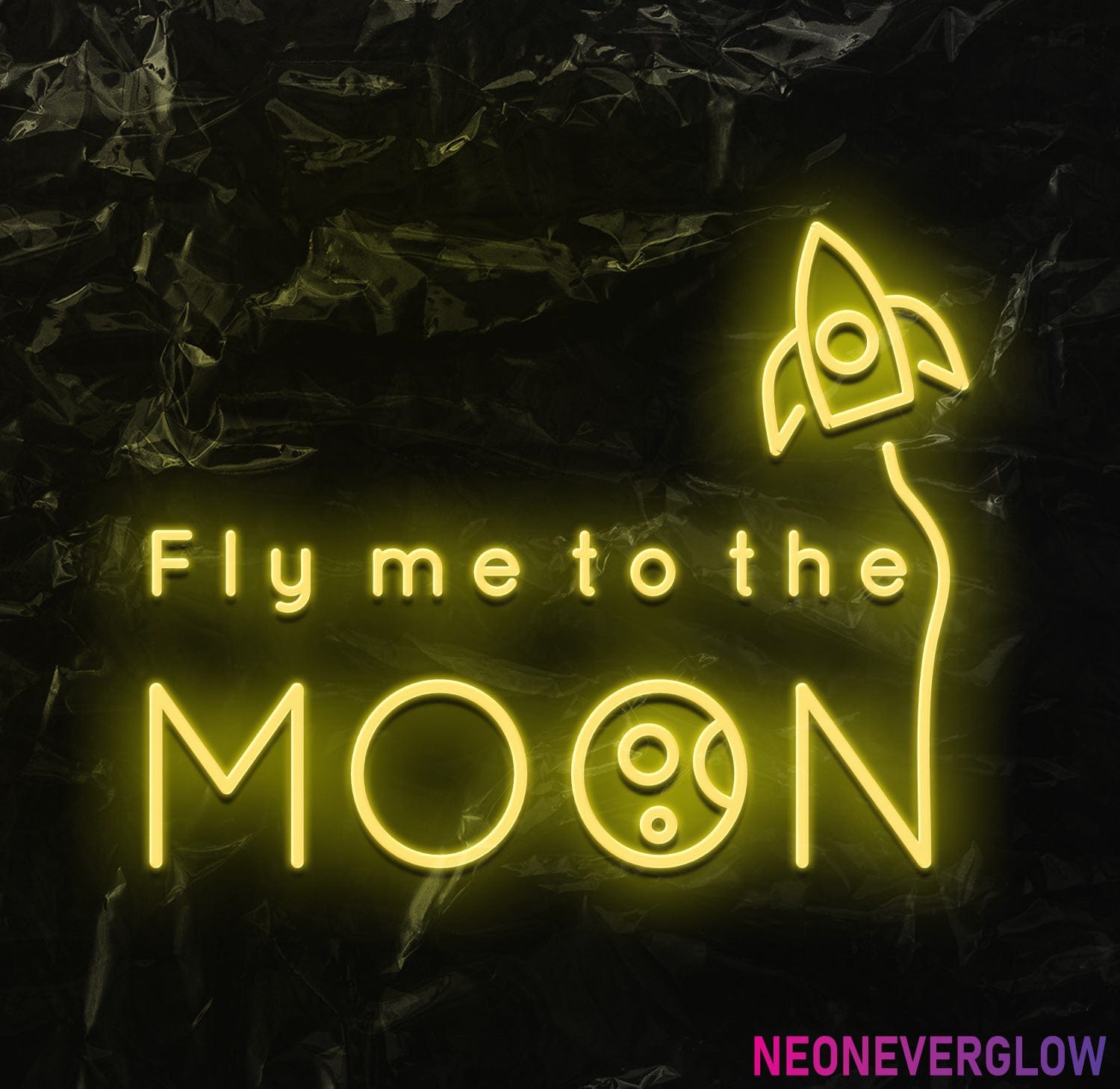 " Fly me to the moon" LED Neonschild - NEONEVERGLOW
