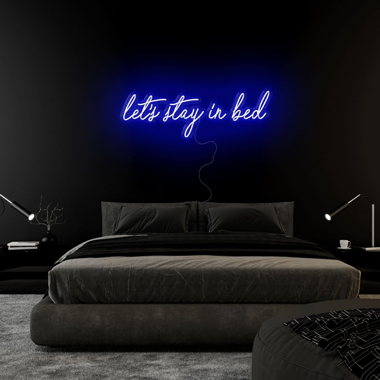 "Let´s Stay in Bed" LED Neon Schriftzug Sign - NEONEVERGLOW