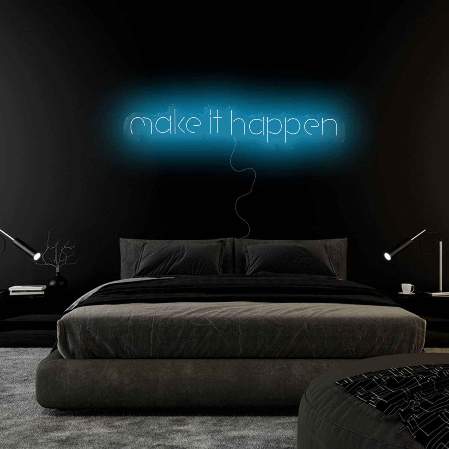 "Make It Happen" LED Neon Schriftzug Sign - NEONEVERGLOW