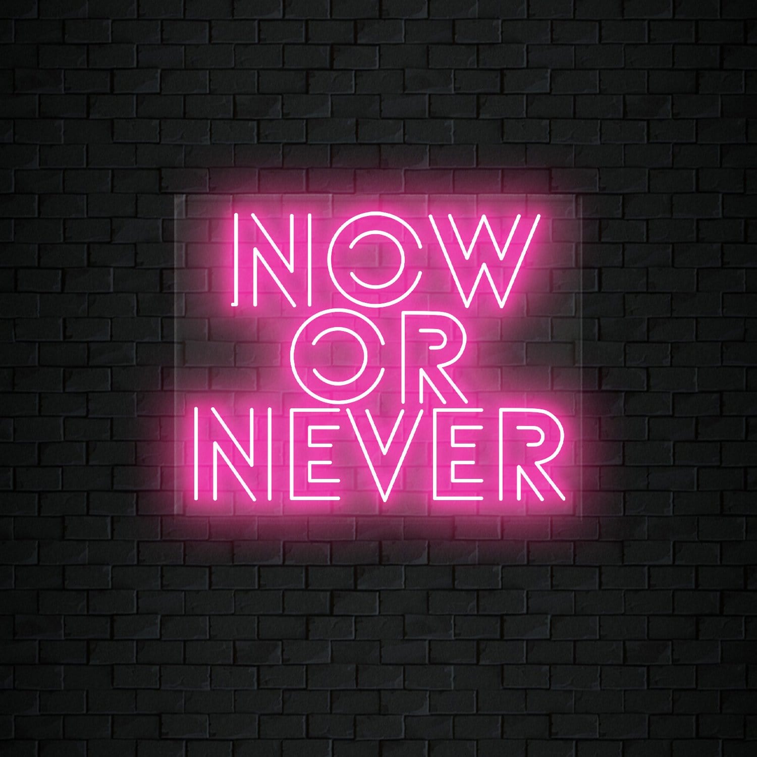 "Now Or Never" LED Neon Schriftzug Sign - NEONEVERGLOW