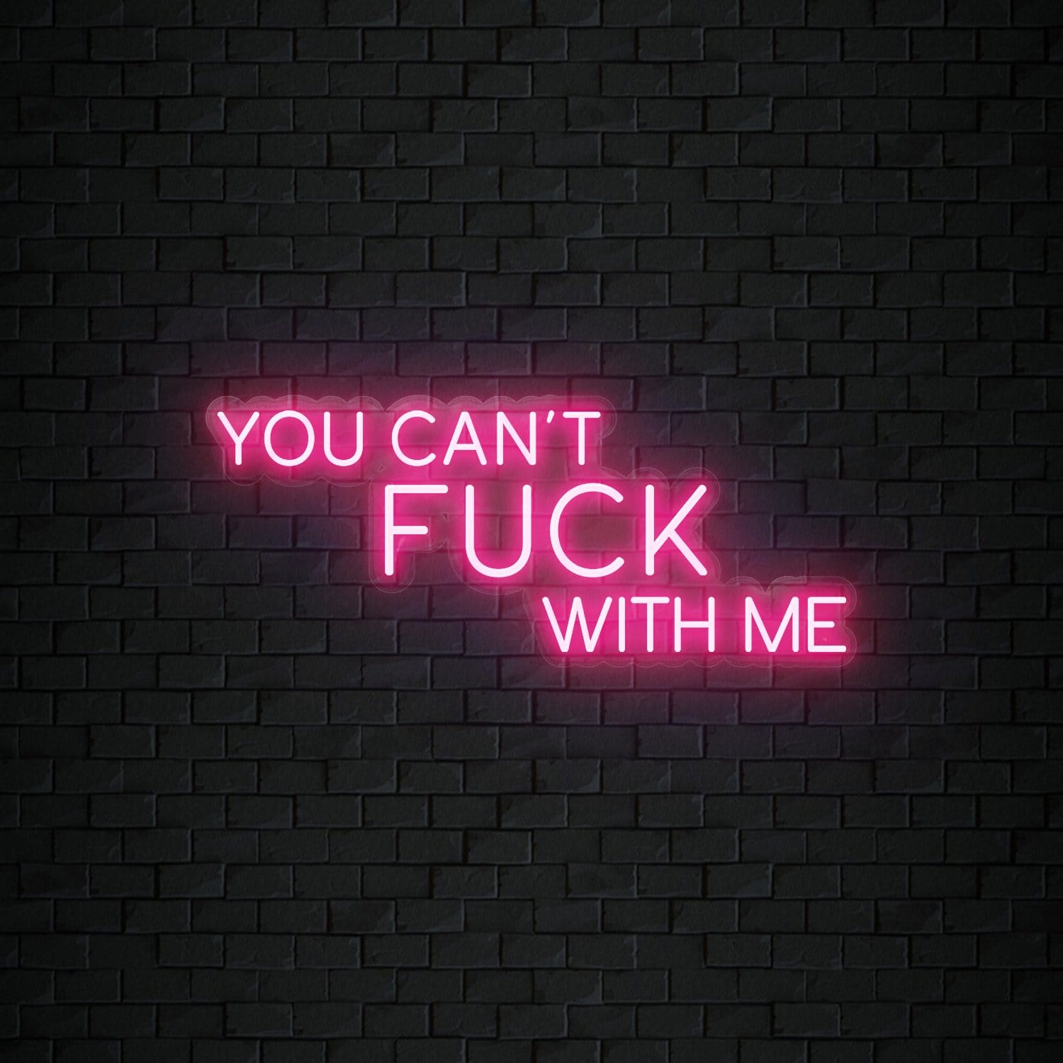 " You Can´t Fuck With Me" LED Neonschild Sign Schriftzug - NEONEVERGLOW