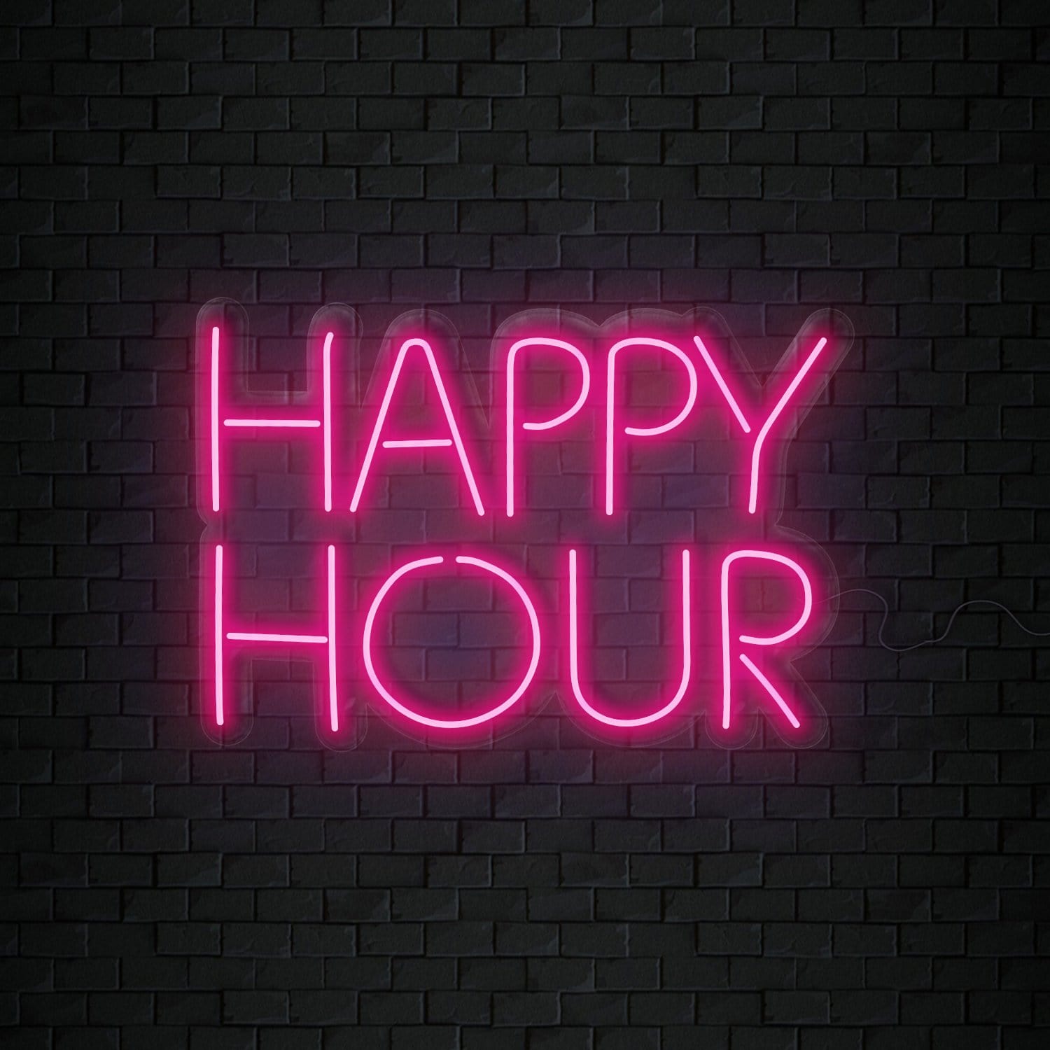 "Happy Hour" LED Neonschild Sign Schriftzug - NEONEVERGLOW