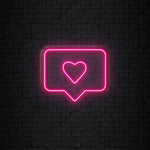 "Heart Herz Like" LED Neonschild Sign Schriftzug - NEONEVERGLOW