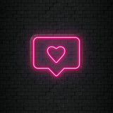 "Heart Herz Like" LED Neonschild Sign Schriftzug - NEONEVERGLOW