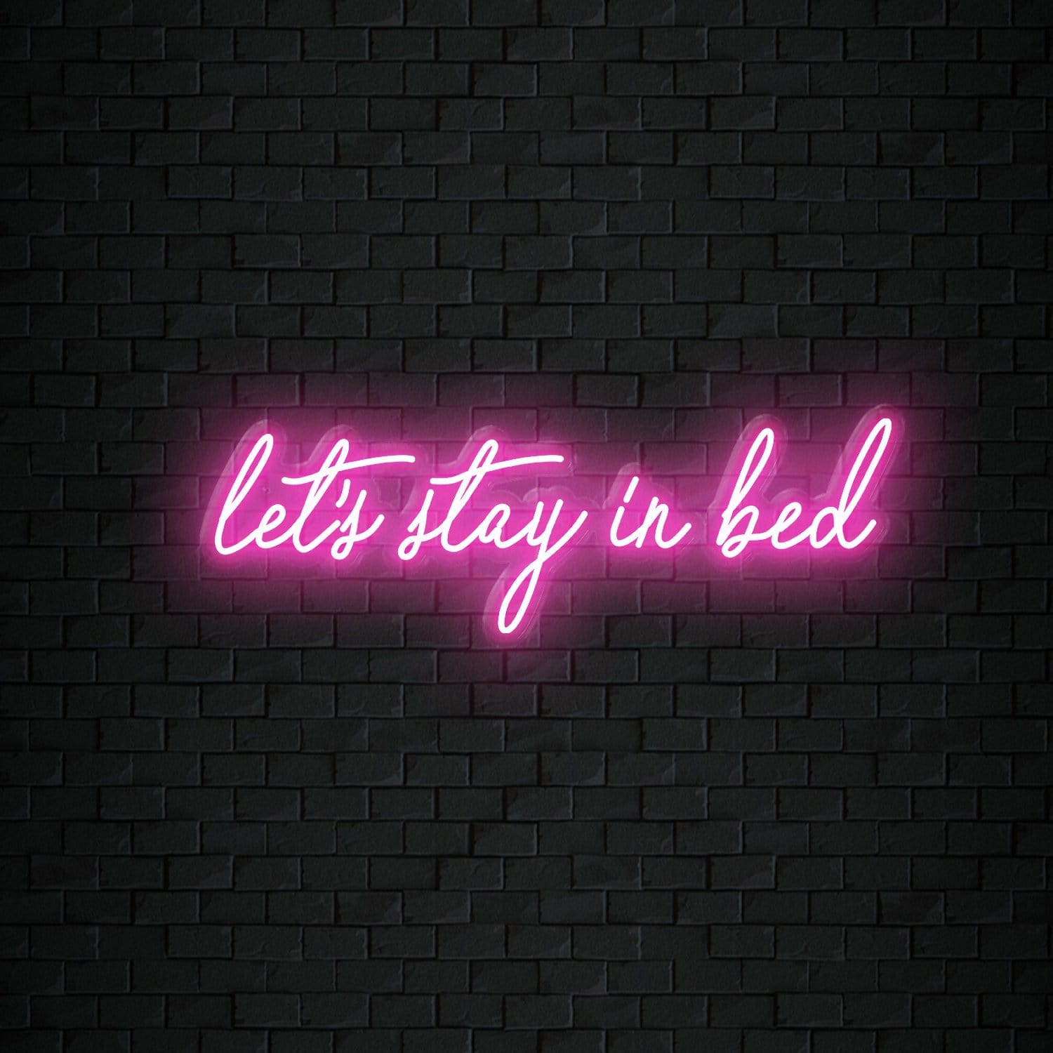 "Let´s Stay in Bed" LED Neon Schriftzug Sign - NEONEVERGLOW