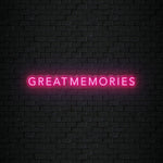 "Great Memories" LED Neon Sign Schriftzug - NEONEVERGLOW