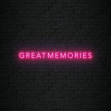 "Great Memories" LED Neon Sign Schriftzug - NEONEVERGLOW