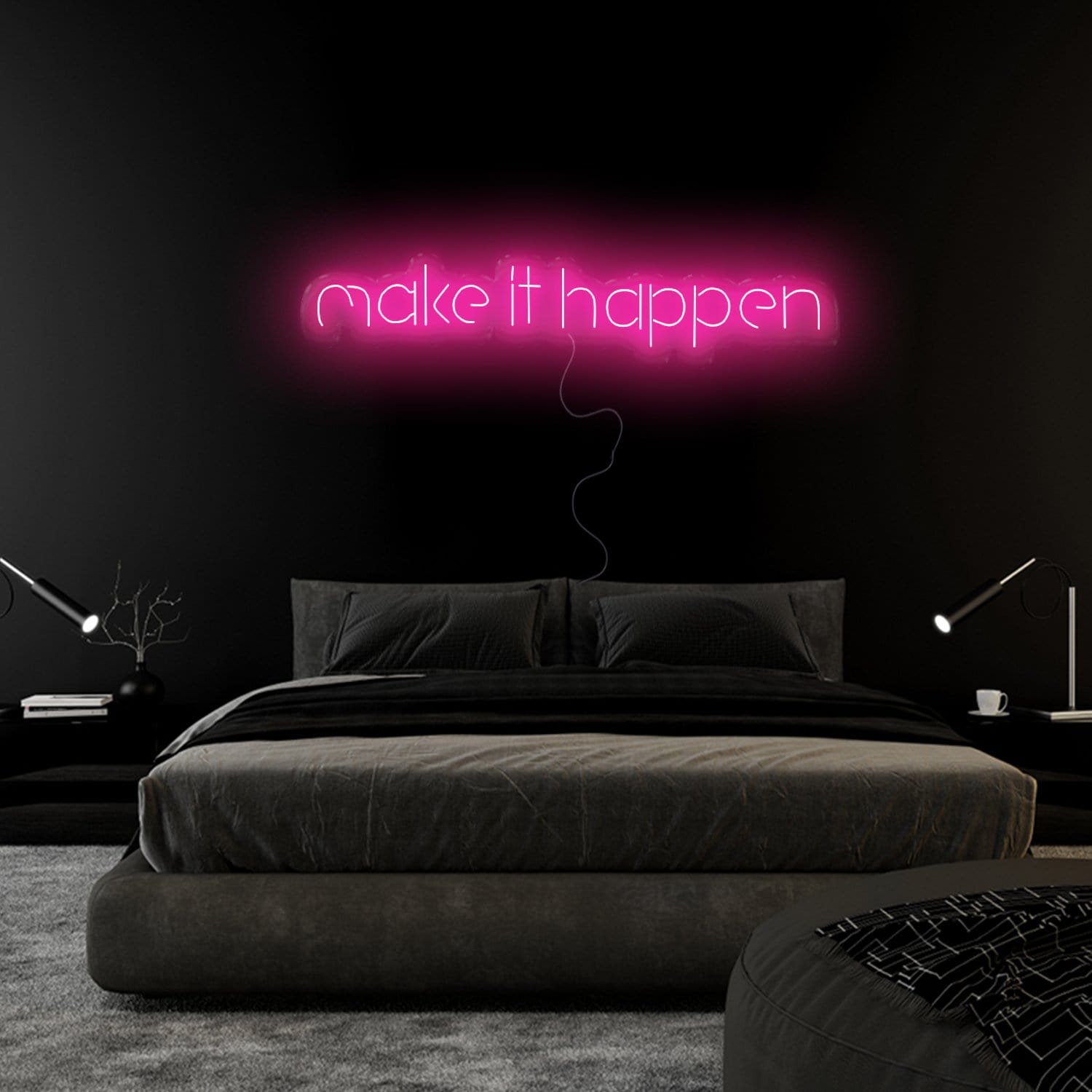 "Make It Happen" LED Neon Schriftzug Sign - NEONEVERGLOW