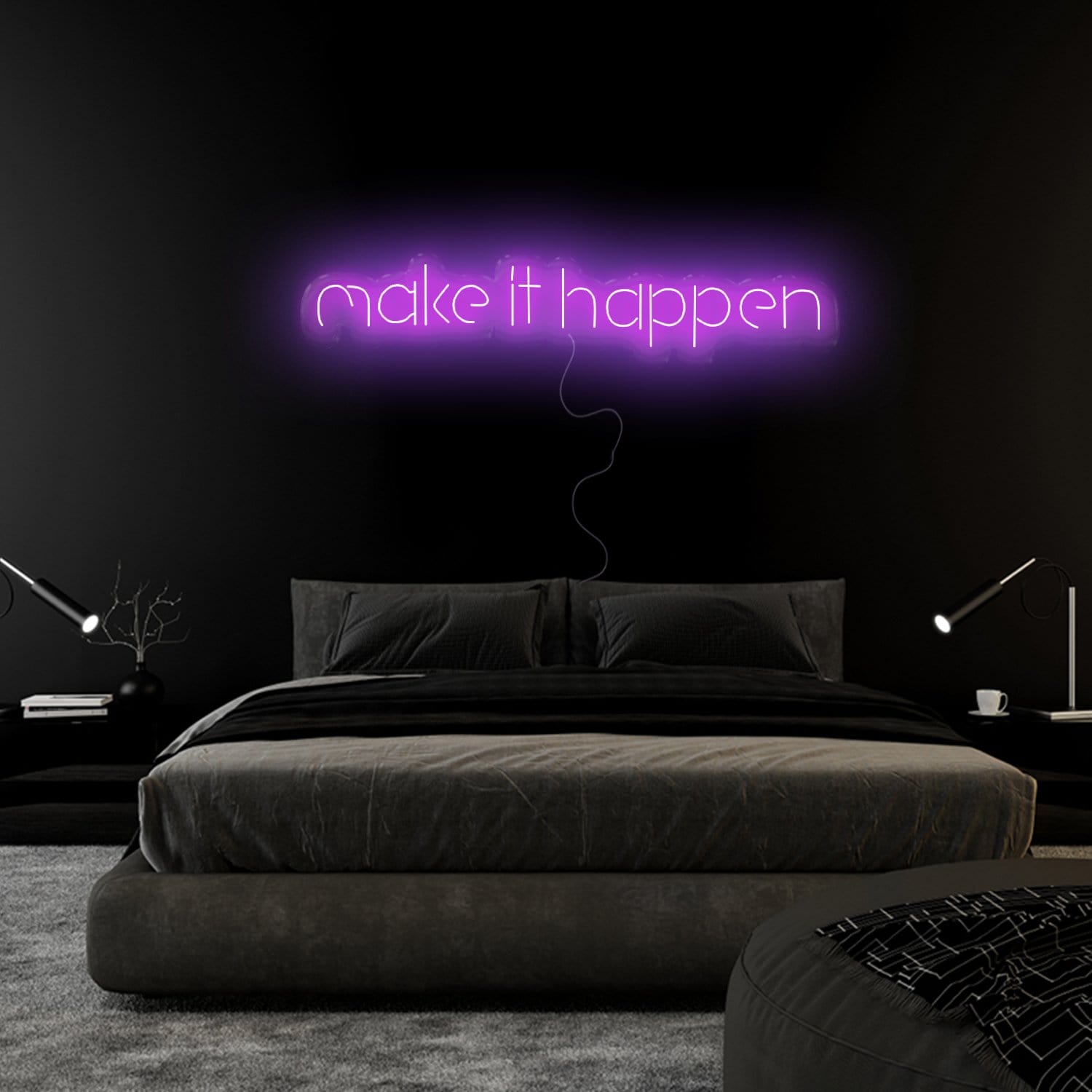"Make It Happen" LED Neon Schriftzug Sign - NEONEVERGLOW