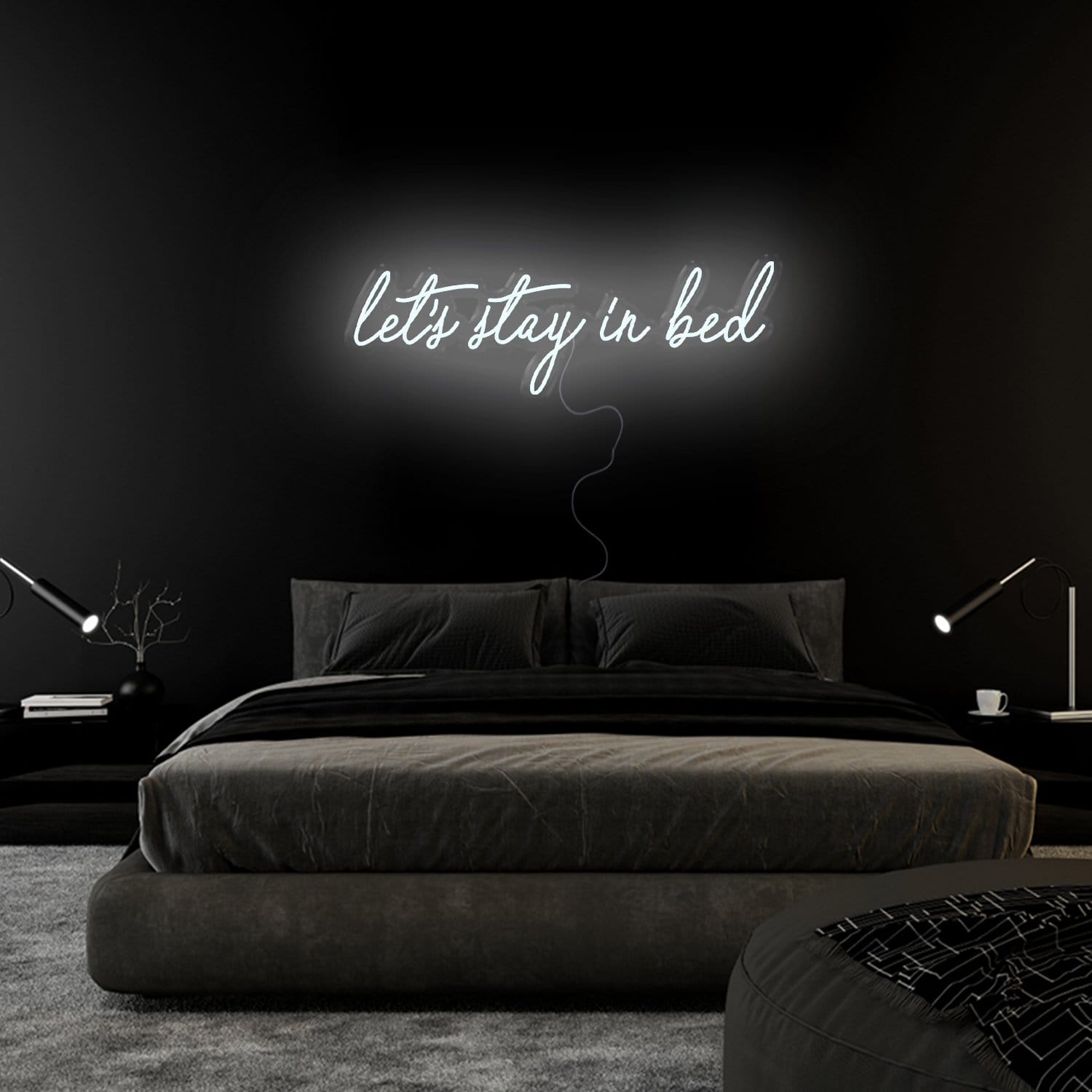 "Let´s Stay in Bed" LED Neon Schriftzug Sign - NEONEVERGLOW