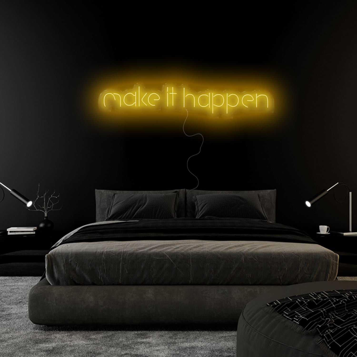 "Make It Happen" LED Neon Schriftzug Sign - NEONEVERGLOW